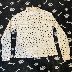 Maeve by Anthropologie turtleneck polka dot top, small